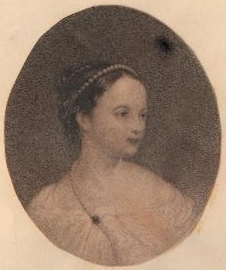 Portrait drawing of Elizabeth Abbott Cogswell 